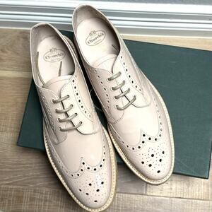 Church's 40.5 Keely lace up tan patent leather oxford shoes 8926/25